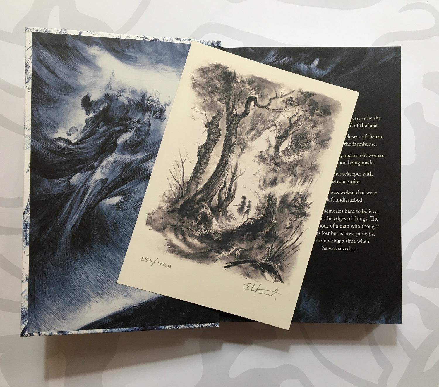 Book with artwork print