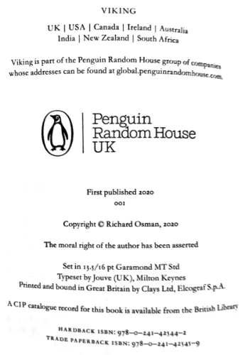 First edition copyright page