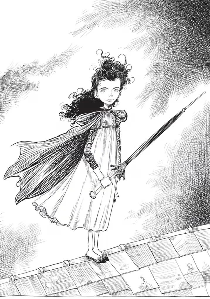 An example of Chris' fine line art, taken from his Goth Girl series